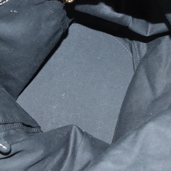 BURBERRY Blue Label Tote Bag Straw Gold Black Auth 132307 - Picture 12 of 16